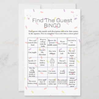 Sorvete Encontre o jogo do Bingo do Chá de panela 