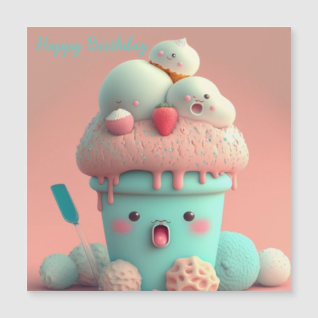 Sorvete Kawaii (Frente)