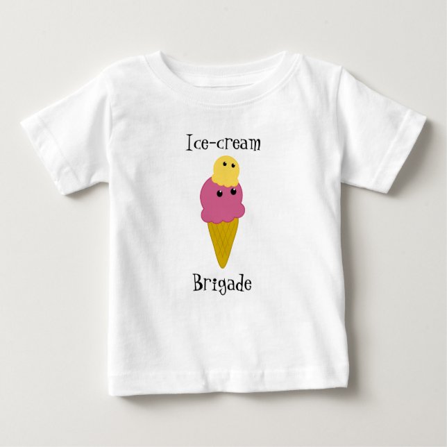 Sorvete Kawaii Cone Baby T-Shirt (Frente)
