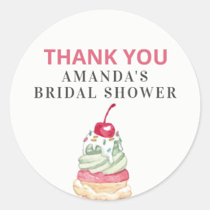 Sorvete Obrigado favor Adesivo Redondo Clássico