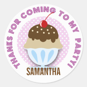 Sorvete Personalizado Obrigado Adesivos