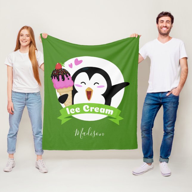 Sorvete Pinguim nome personalizado e cobertores de (In Situ)