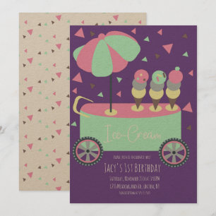 Sorvete  Profetti Festa de aniversário Roxo