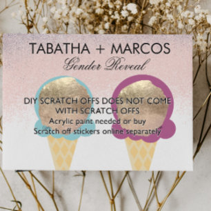 sorvete Sexo De Bebê Revele Cartões De Arranque