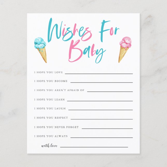 Sorvete Sexo Desejos de Revisão para Cartão de Beb (Frente)