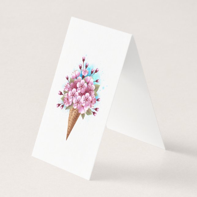 Sorvete Waffle Rosa Sakura Cone (Verso)