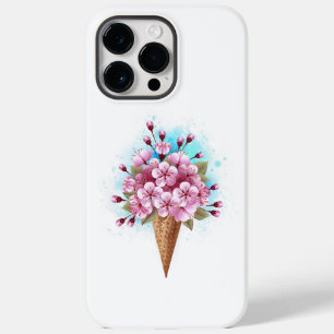 Sorvete Waffle Rosa Sakura Cone
