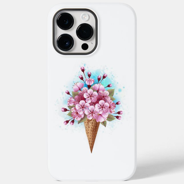 Sorvete Waffle Rosa Sakura Cone (Verso)