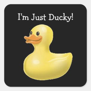 Sou apenas Ducky! - Adesivos Quadrados