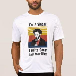 Sou Cantora E Escrevo Canções Em Camiseta