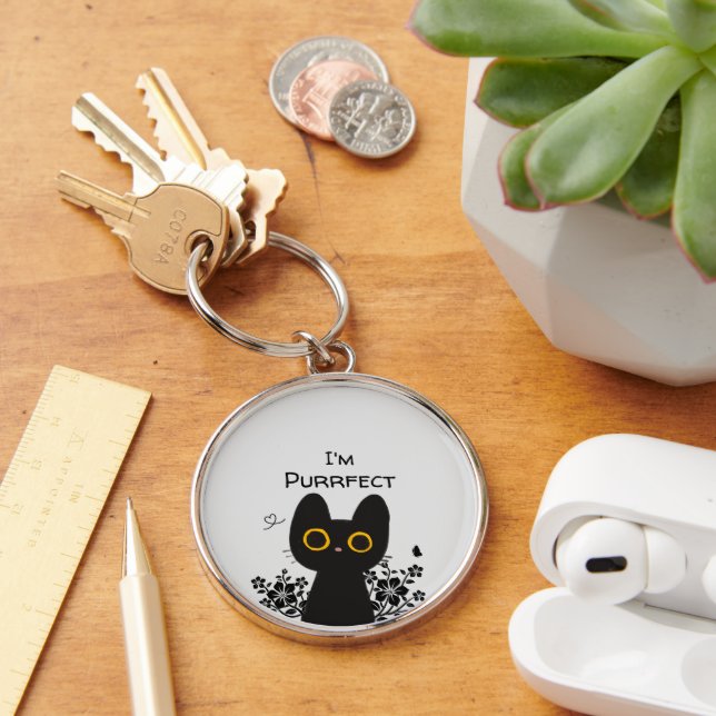 Sou chaveiro de gato preto fofo perfeito (Mesa)