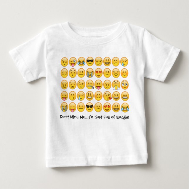 Sou Cheio de Emojis. . . Toddler Emoji Camiseta (Frente)