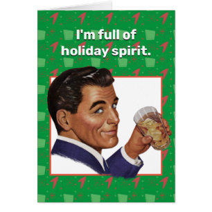 Sou cheio de espírito de feriado. Cartão