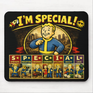 Sou Especial   Stats Mousepad Inspirado em Fallout