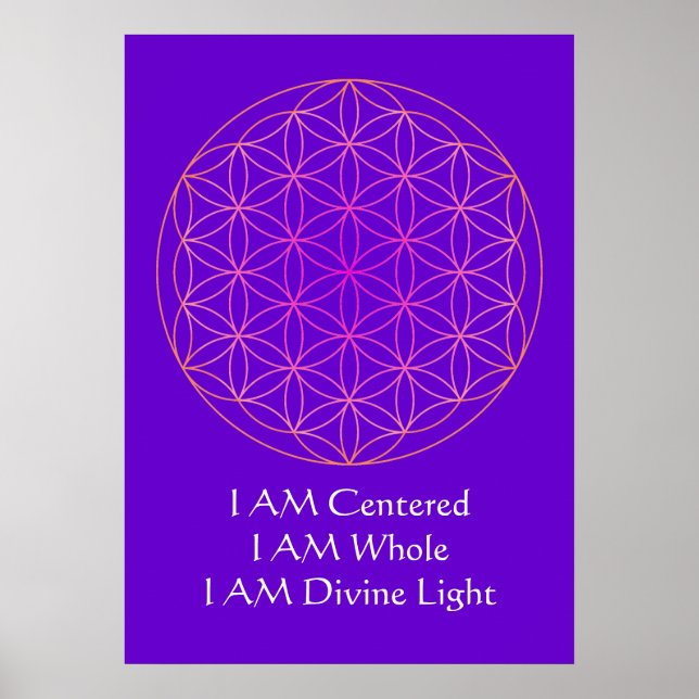 Sou Flor da Poster de Meditação de Vida (Frente)
