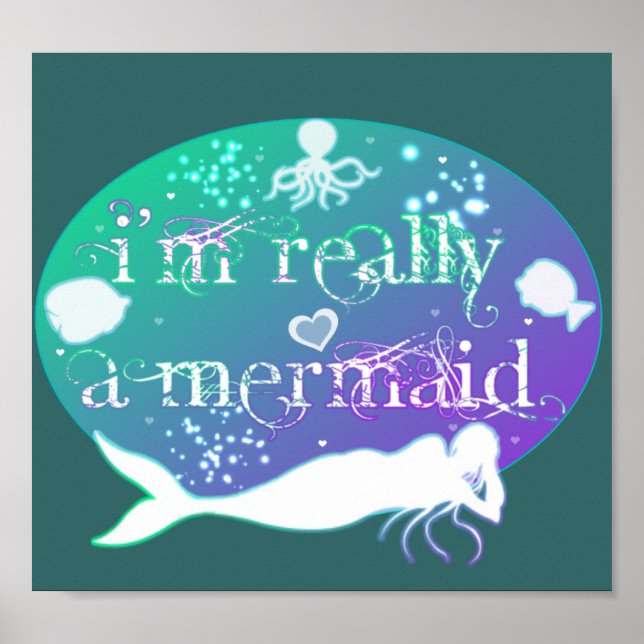 Sou mesmo uma poster de sereia (Frente)