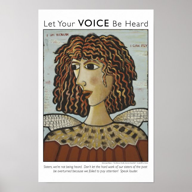 Sou Mulher, Posso Voar Poster de Pássaro (Frente)