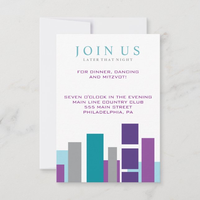 Sou o cartão de Festa de casamento judaica do meu  (Frente)