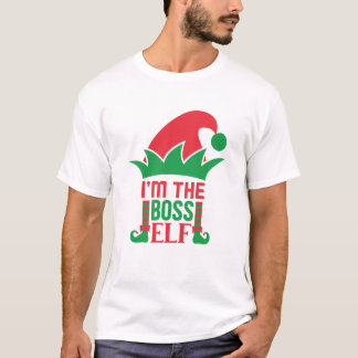 Sou o chefe Elf Engraçado Elf T-Shirt de Natal