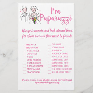 Sou paparazzi Game Card Pink Love Flyer