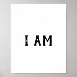 Sou Poster de Arte Cristã Minimalista