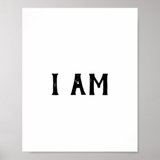 Sou Poster de Arte Cristã Minimalista