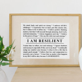 Sou Poster RESILIENTE para inspirá-lo e motivá-lo