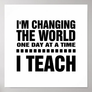 Sou professor. Citação   Tipografia Art Poster