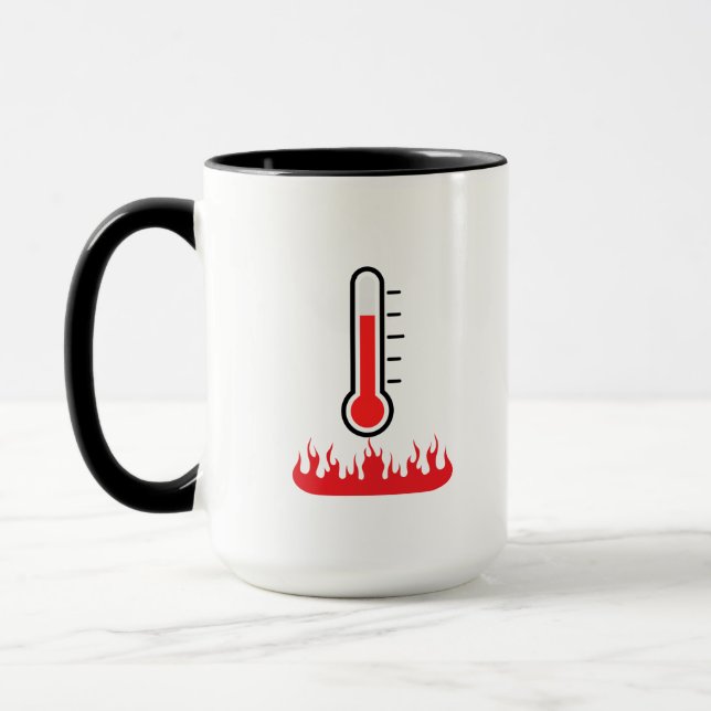 "Sou Quente Demais Para Segurar" Caneca de Fogo e  (Esquerda)