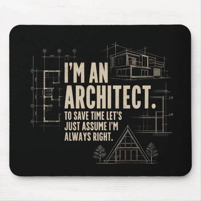 Sou um Arquiteto - Mouse Pad (Frente)