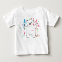 "Sou um artista!" Camiseta de bebê polar