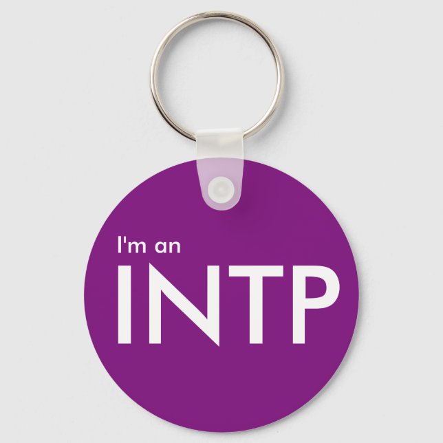 Sou um INTP - Chaveiro de roxo do tipo personalida (Frente)