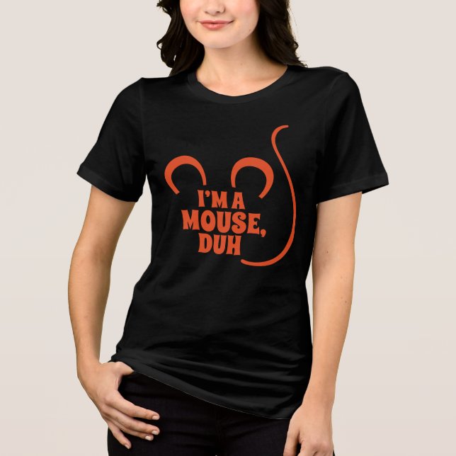 Sou um rato, Duh! T-Shirt Orange do Halloween (Frente)