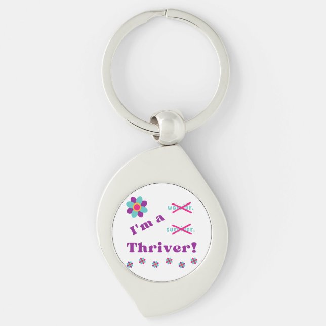 Sou um Thriver! chaveiro (Frente)