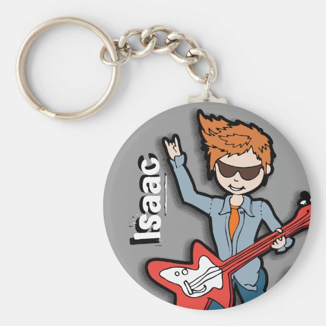 "Sou uma cinza Rockstar", chamada chaveiro (Frente)