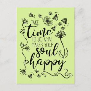 'Soul Happy' personalize a cor de fundo Cartão pos
