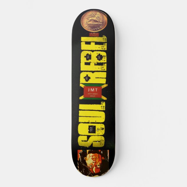 SOUL REBEL 8, 1/4", skateboard Deck (Frente)