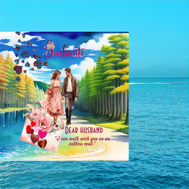 Soulmate Husband Romântico Cartão com fotos Namora (Soulmate Husband Romantic Valentine Photo Card)