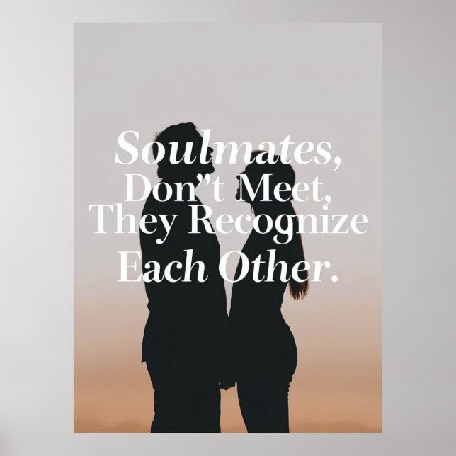 Soulmates Inspiration Love Cote Impressão (Frente)