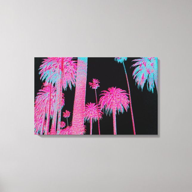 South Beach Art Deco Miami Florida Neon Canvas Art (Frente)