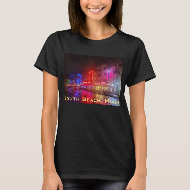 South Beach, Miami, Florida Art Deco T-Shirt (Frente)
