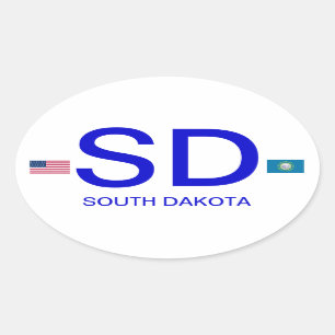 South Dakota * autocolante no vidro traseiro do