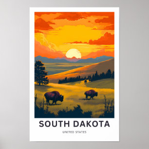 South Dakota Estados Unidos Viagem Impressão
