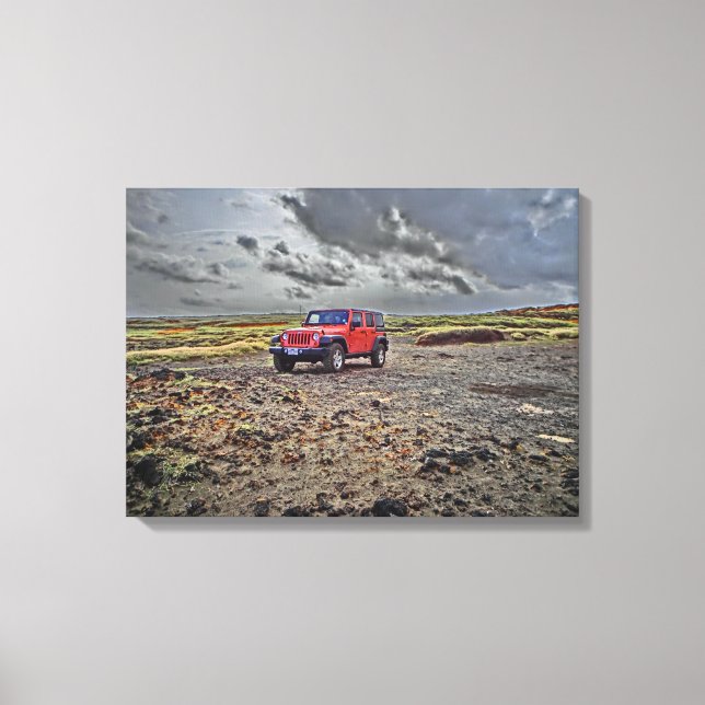 South Point Hawaii jipe aventura arte canvas (Frente)
