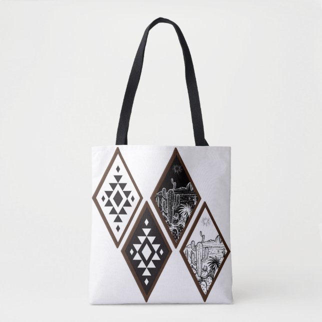 Southwestern Desert Diamond Tote Bag (Frente)
