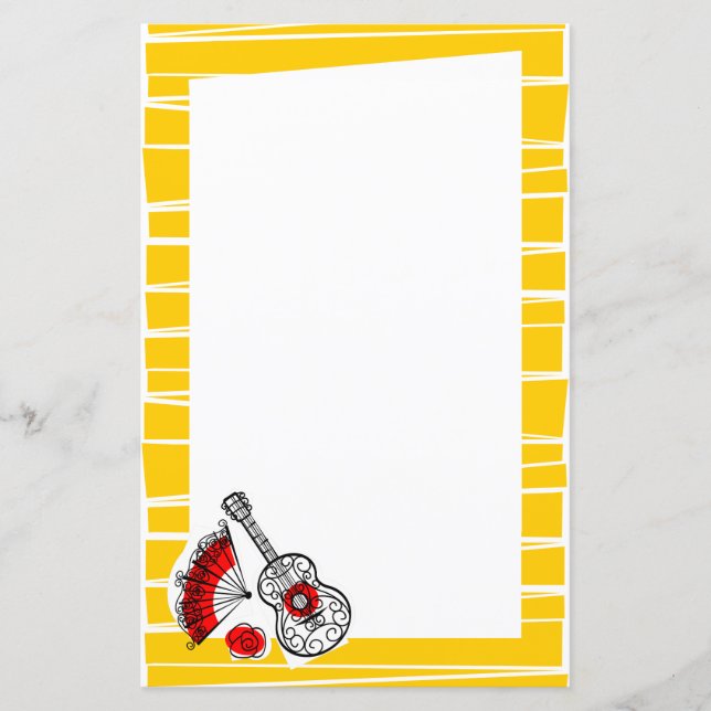 Souvenirs espanhol Border Stripe paper 5.5x 8.5 (Frente)