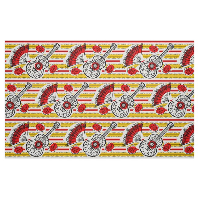 Souvenirs Espanhol tecido grande (Fat Quarter)