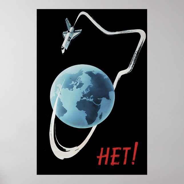 Soviet Poster No to war in space (Frente)