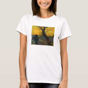 Sower de Van Gogh com o t-shirt de Sun de ajuste