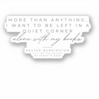 Sozinho com Meus Livros, adesivo